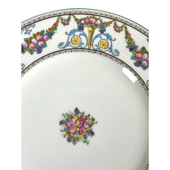 Antique Wedgwood Ventnor Enameled 10.5" Retired Dinner Plate 1920's-Set of 4 - Picture 5 of 8